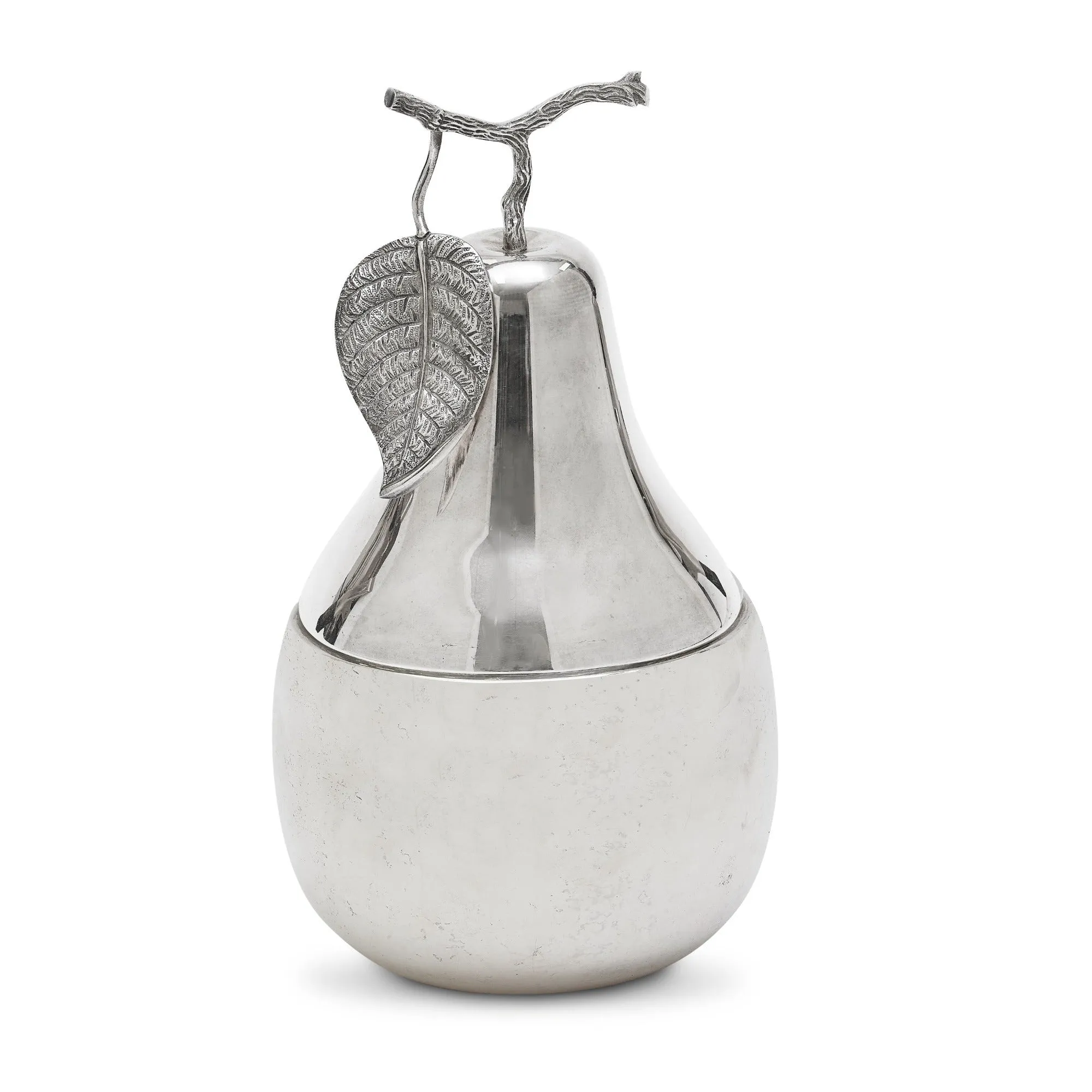 1960s Italian Silver Pear Ice Bucket