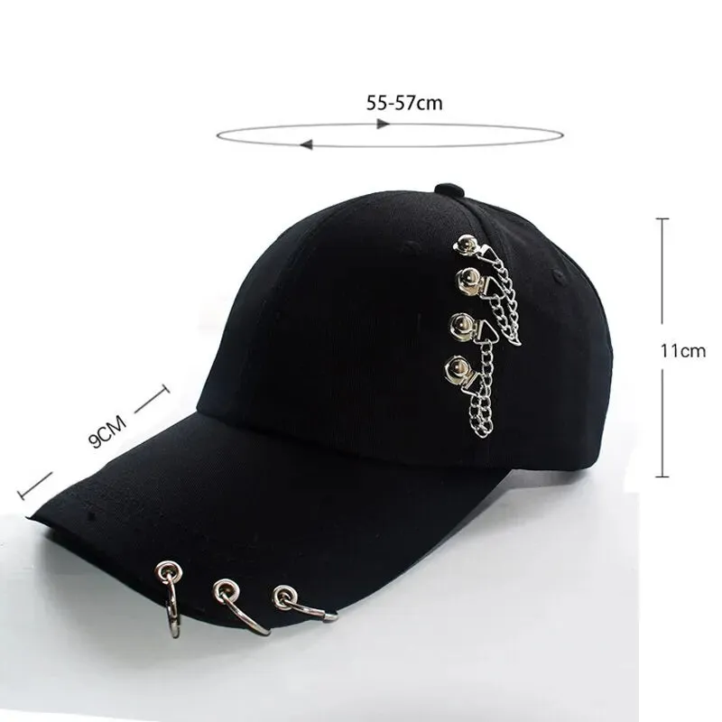 Casquette Hip Hop / Hip Hop Trucker Hats Visors Women Men Snapback Baseball Cap Adjustable Vintage Iron Chain Outdoor Hats Casquette