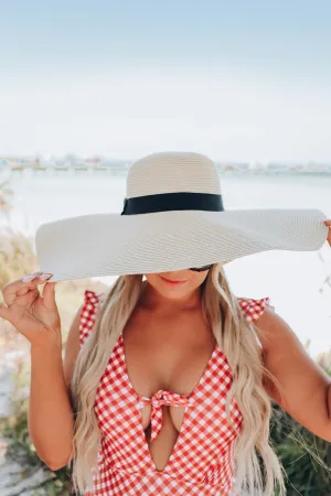 Farrah Floppy Straw Hat - Beige