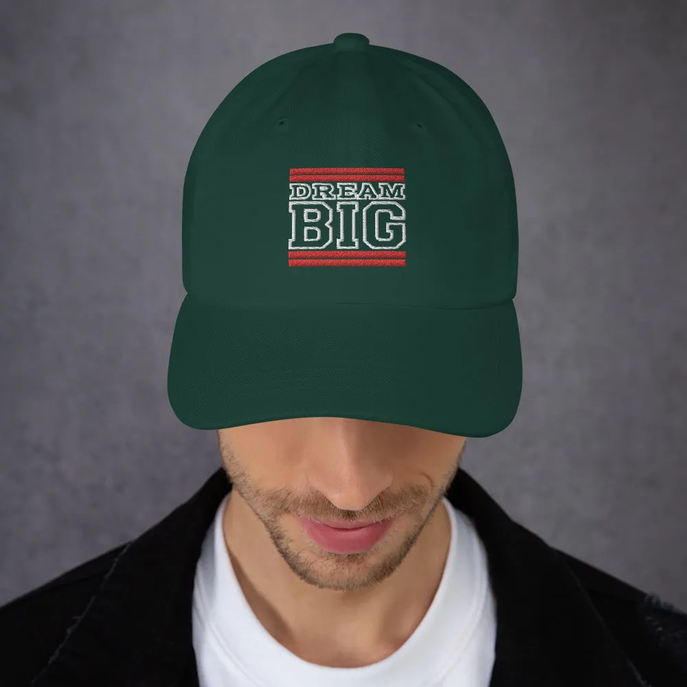 Red and White Dream Big Lifestyle Dad Hat (assorted colors)