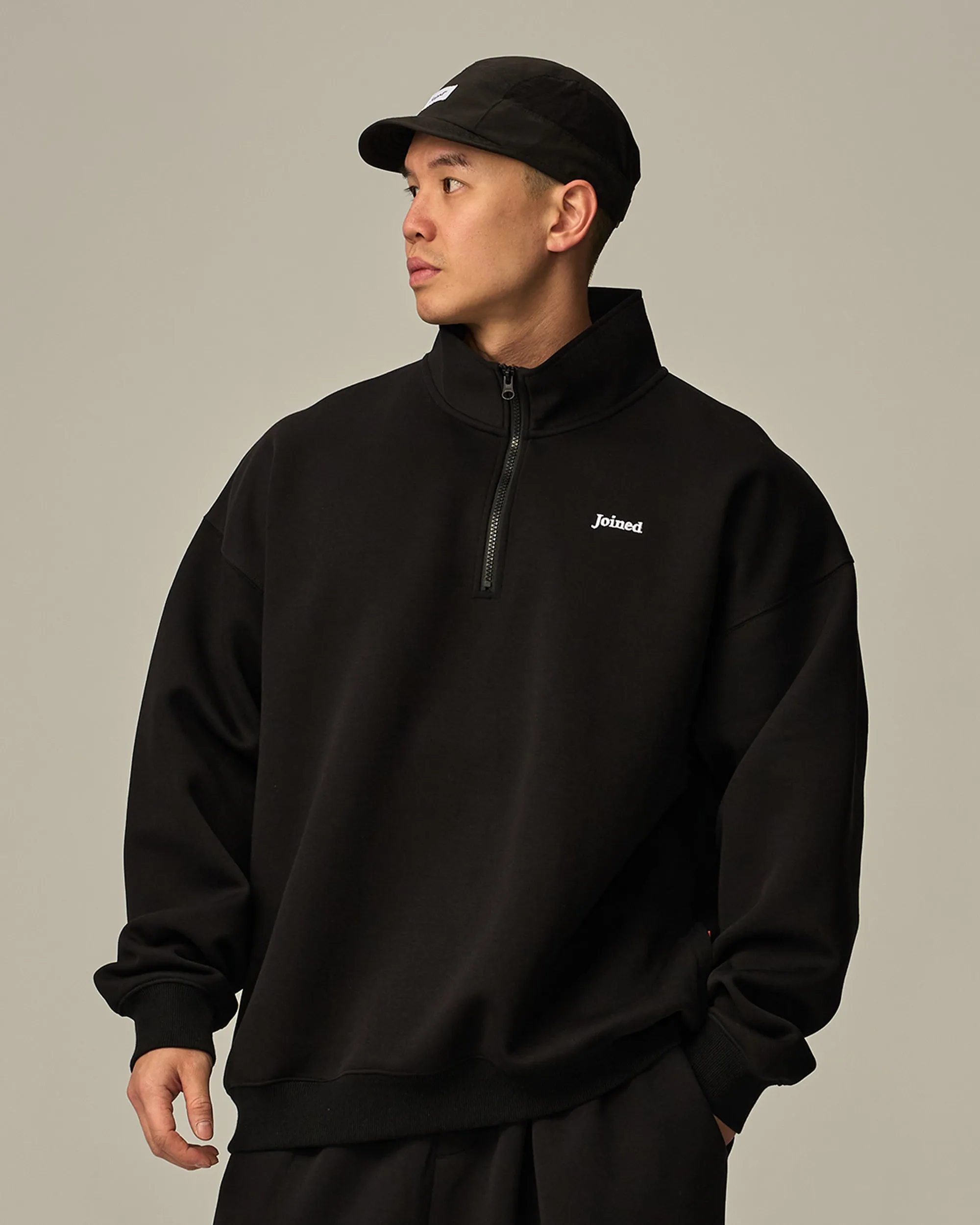 Track Half-Zip Oversized Sweatshirt