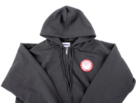 United States CREAM TEAM Full zip hoodie (Black)